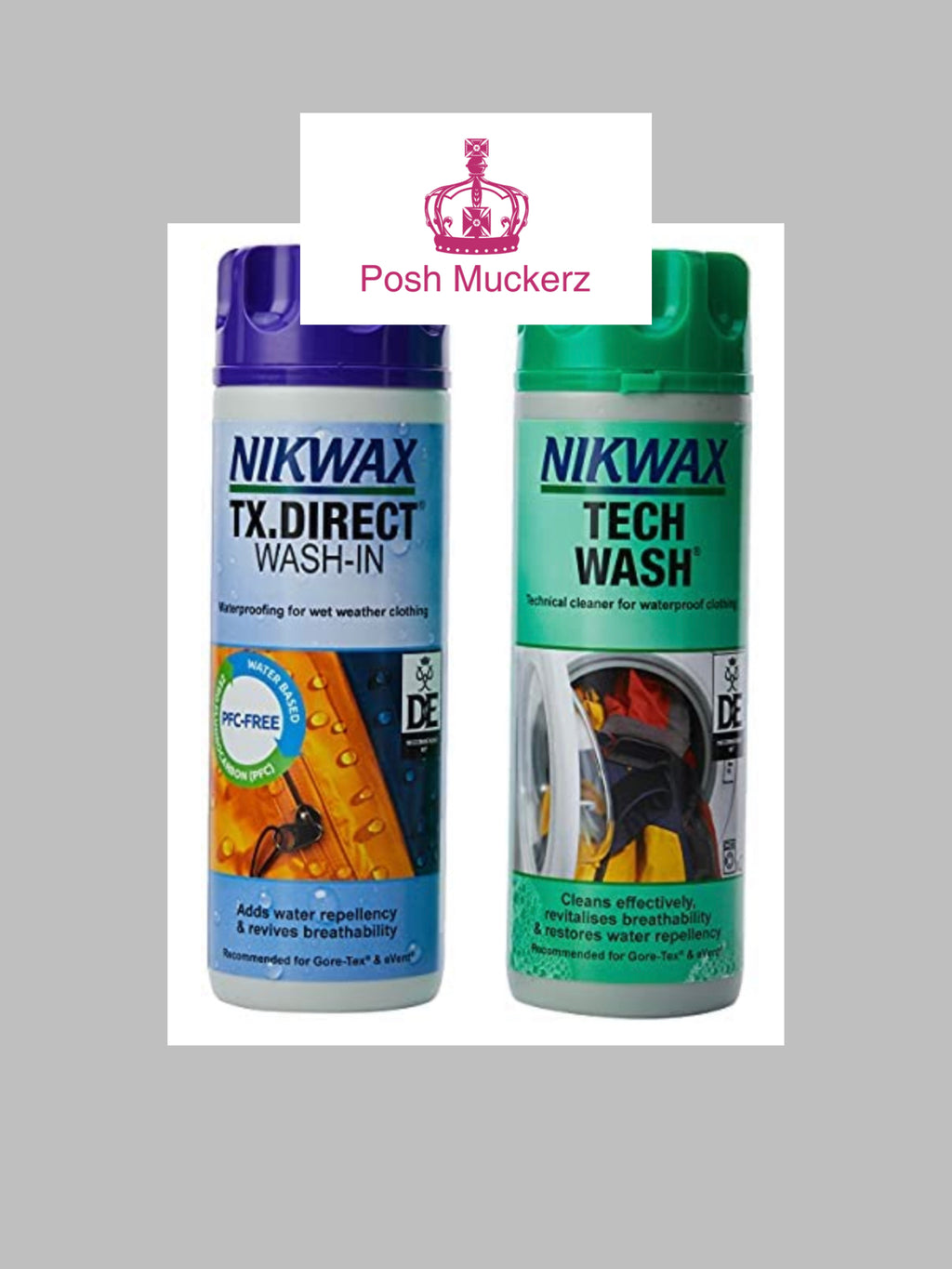 Nikwax Posh Muckerz® Lightweight waterproof ladies coveralls Care Pack. Nikwax supplier